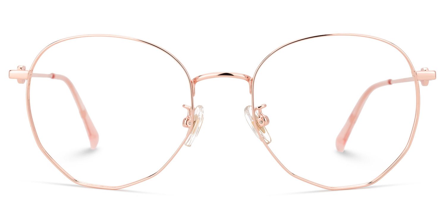 Abdul Rosa-Gold Rund Brille0