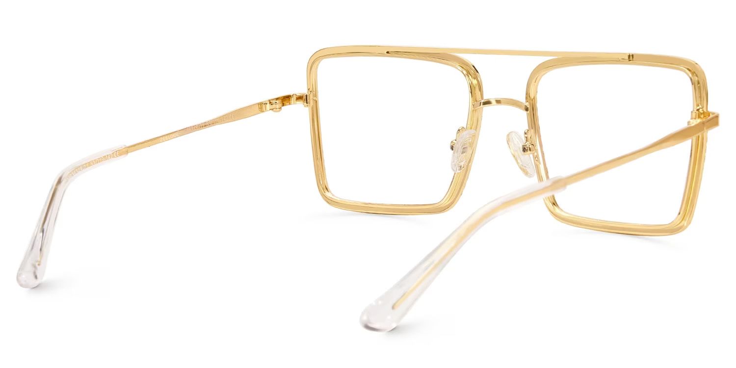 Diva Gold Quadratisch Brille3