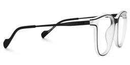 Essie Schwarz-Weiß Rund Brille4