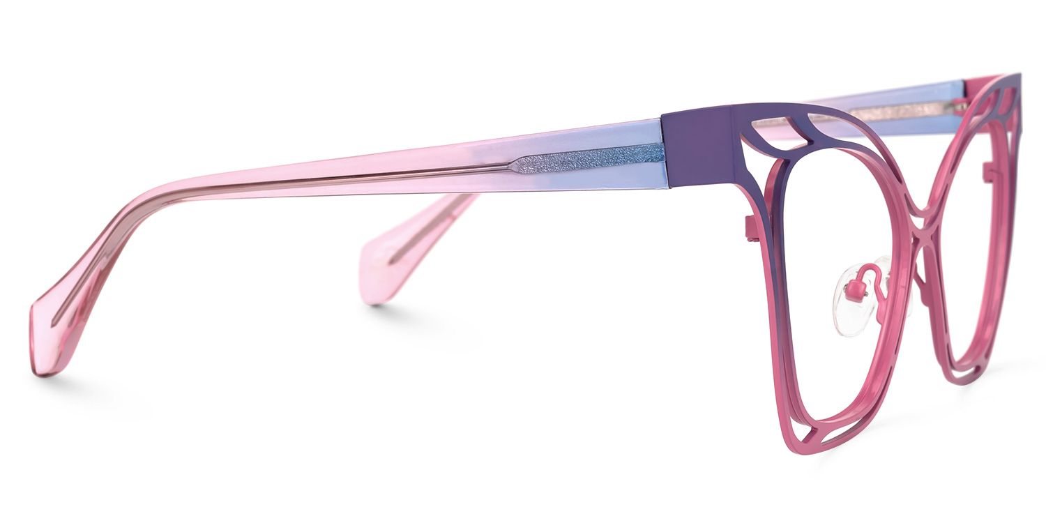 Cini Lila-Rosa Cateye Brille3