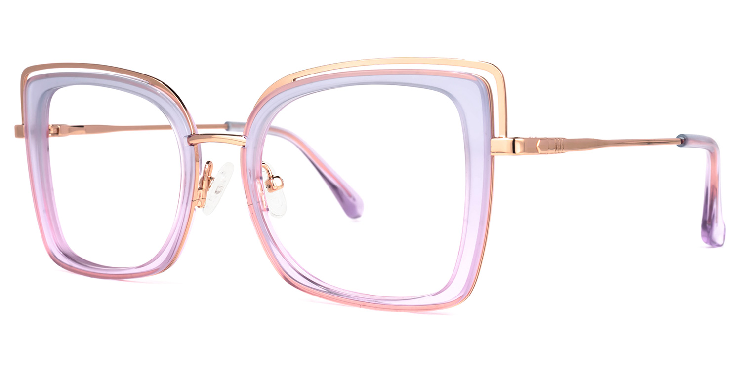 Darcy Rosa Quadratisch Brille1