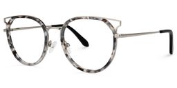 Waddell Grau-Tortoise Rund Brille1