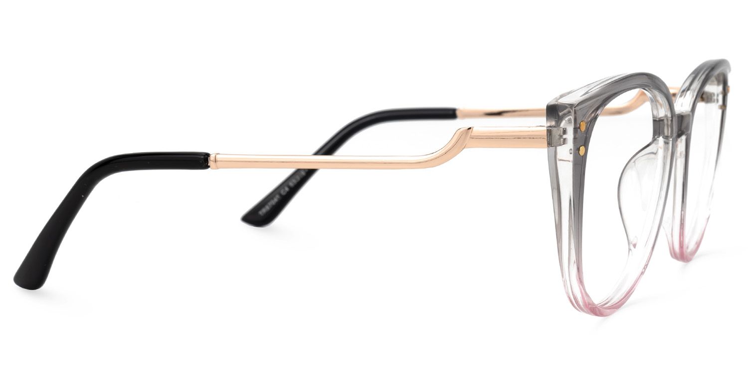 Cara Grau-Rosa Cateye Brille3