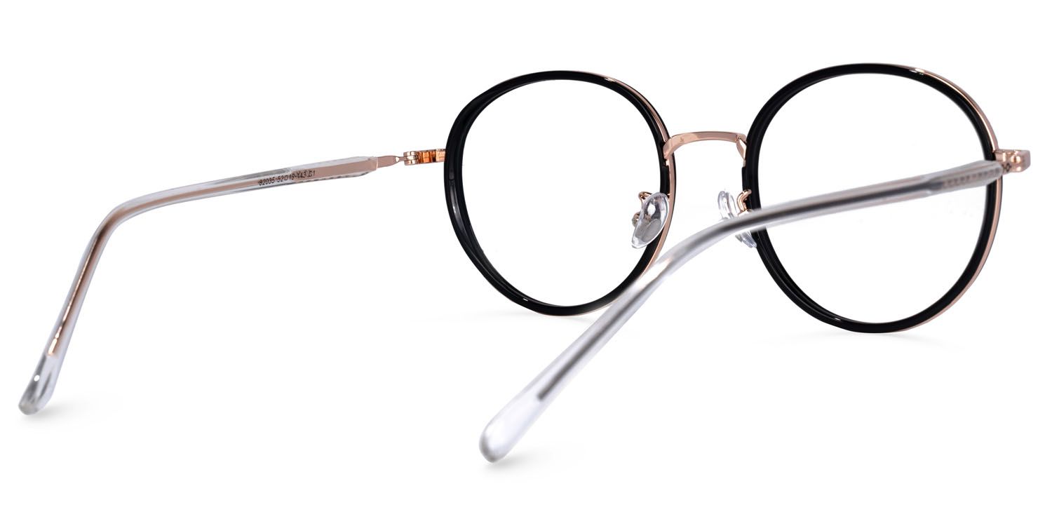 Zhane Schwarz Rund Brille3