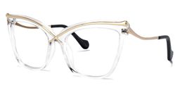Janina Gold Klar Cateye Brille1