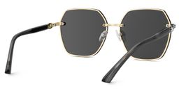 Earlean Grau Geometrisch Sonnenbrille2