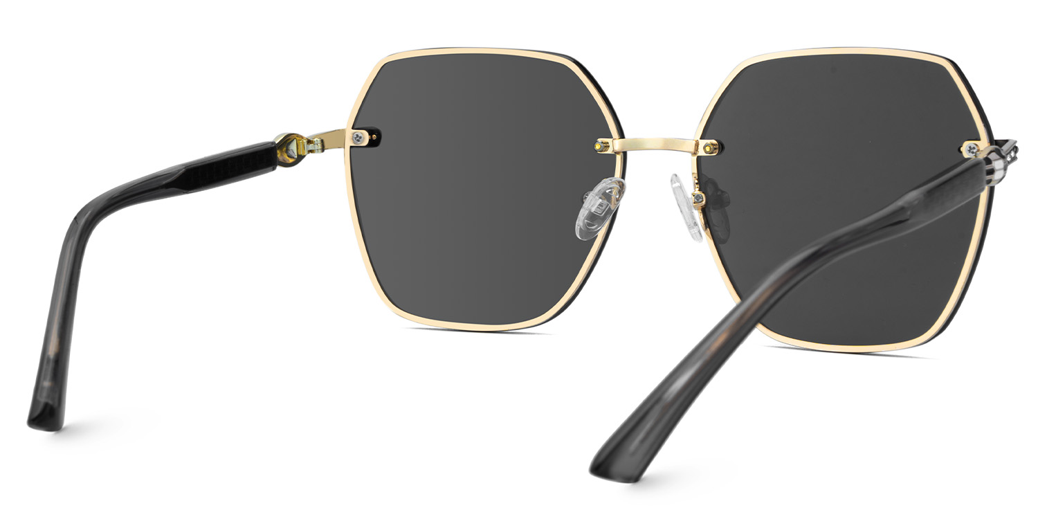 Earlean Grau Geometrisch Sonnenbrille2