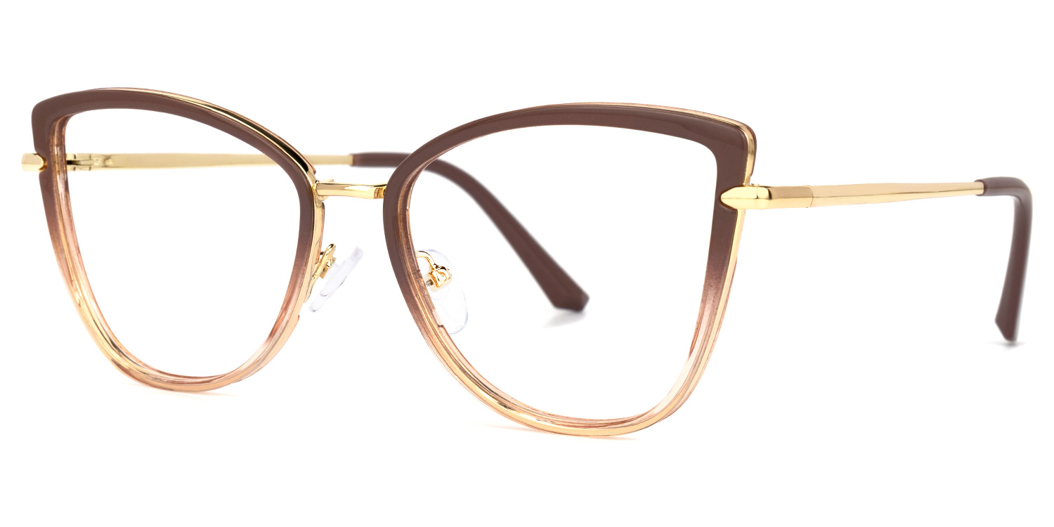 Haylea Braun-Gold Cateye Brille1