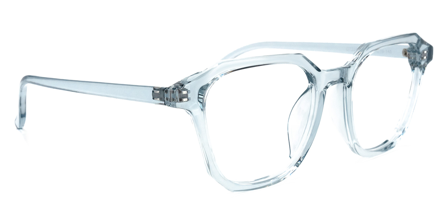 Preston Blau Kristall Quadratisch Brille2