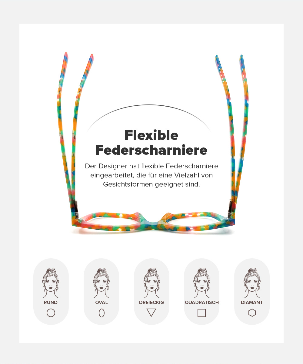 Nereyda Pfefferminzbonbon Bunt Cateye Bonbon Brille