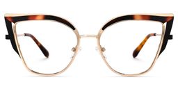 Pop Braun-Tortoise Cateye Brille0