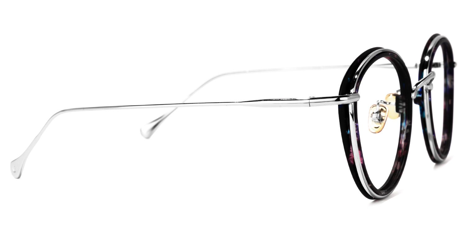 Clementine Schwarz-Tortoise Rund Brille2