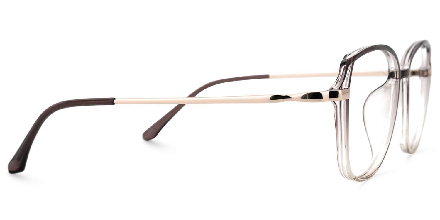 Haygood Braun Klar Cateye Brille2