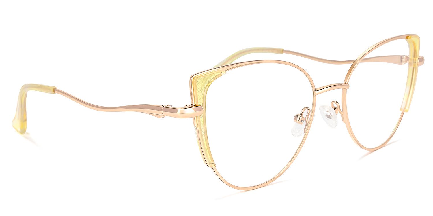 Raia Gelb Cateye Brille2