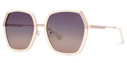 Zula Weiß Geometrisch Sonnenbrille1