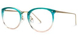 Abbas Blau-Rosa Rund Brille2