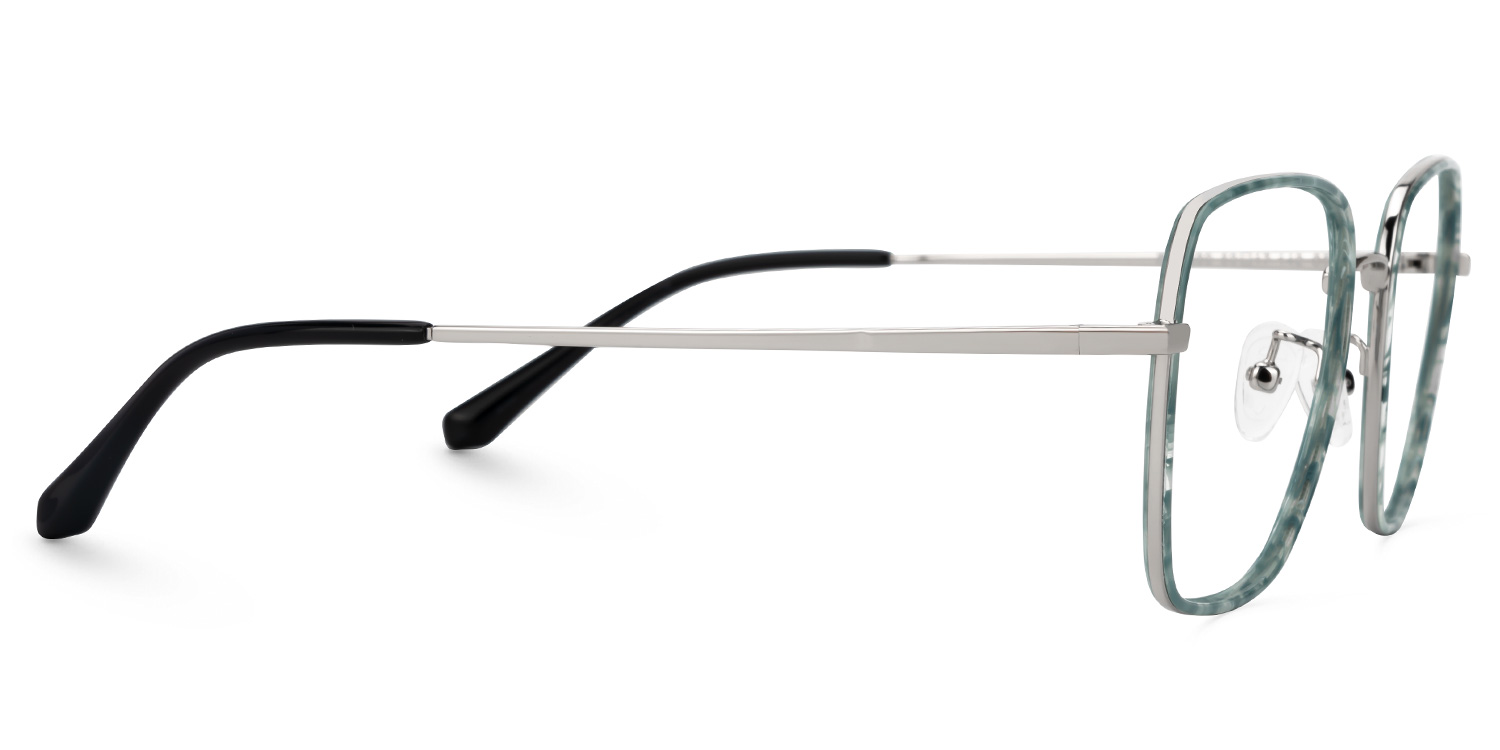 Kendall Grün Quadratisch Brille3