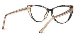 Eniola Gold Schwarz Cateye Brille2
