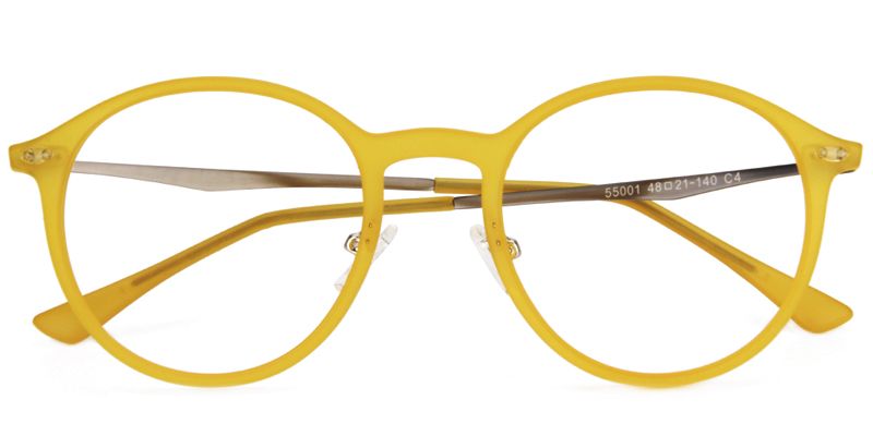 Dolores Gelb Rund Brille1