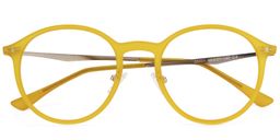 Dolores Gelb Rund Brille1