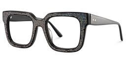 Solmarie Schwarz Quadratisch Brille2