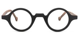 Arale Schwarz Rund Brille0