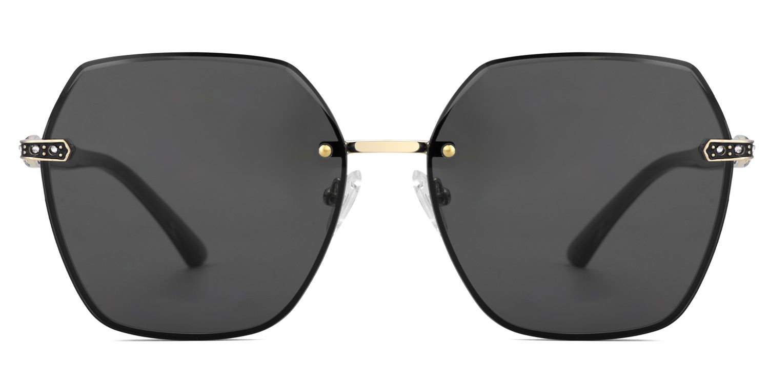 Earlean Metal Grau Geometric Sonnenbrille | ZEELOOL0