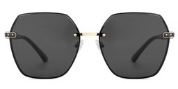 Earlean Grau Geometrisch Sonnenbrille0