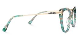 Belle Blumendruck-Grün Cateye Brille3