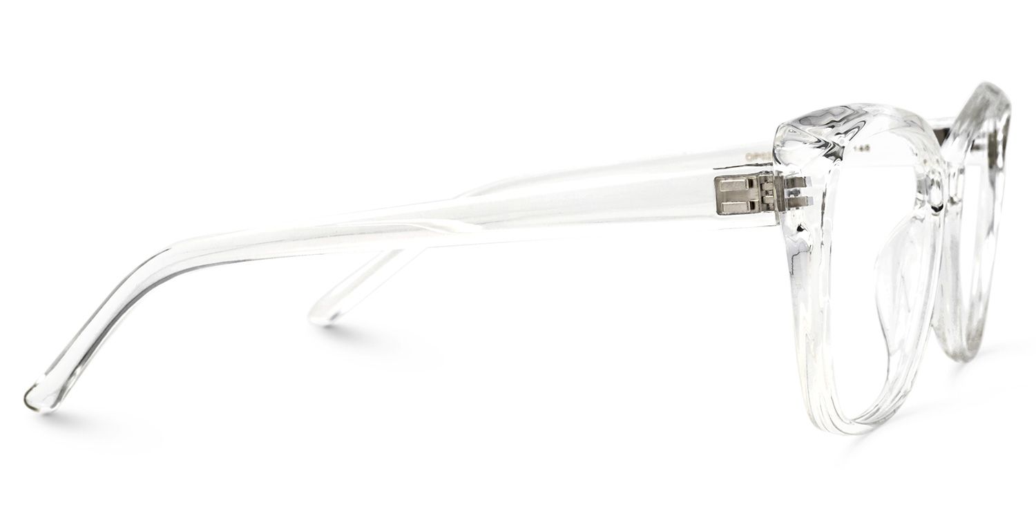 Farris Weiß Klar Quadratisch Brille1