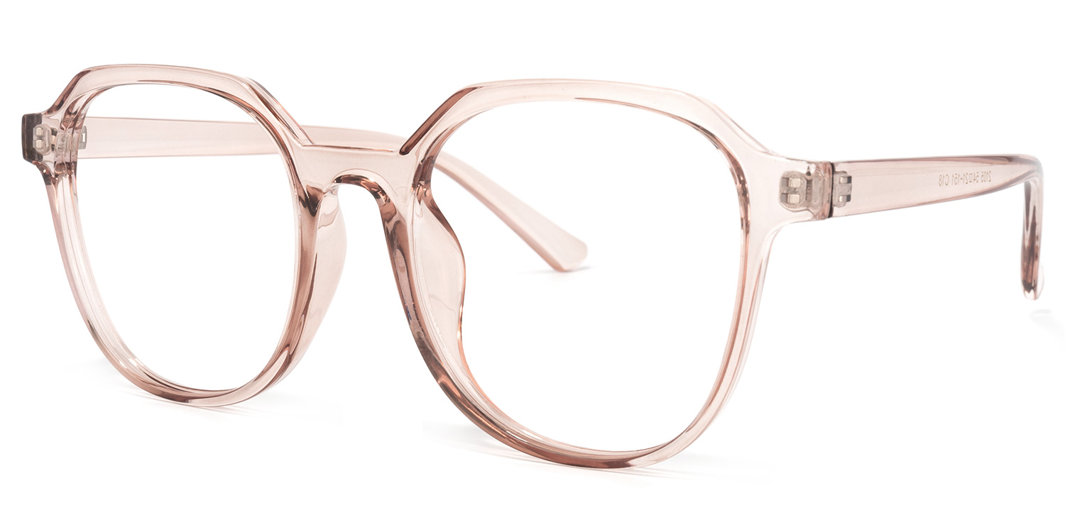Quinton Hellrosa Kristall Quadratisch Brille1