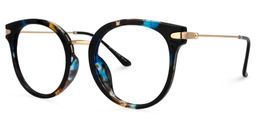 Liz Schwarz Blumenmuster Cateye Brille1