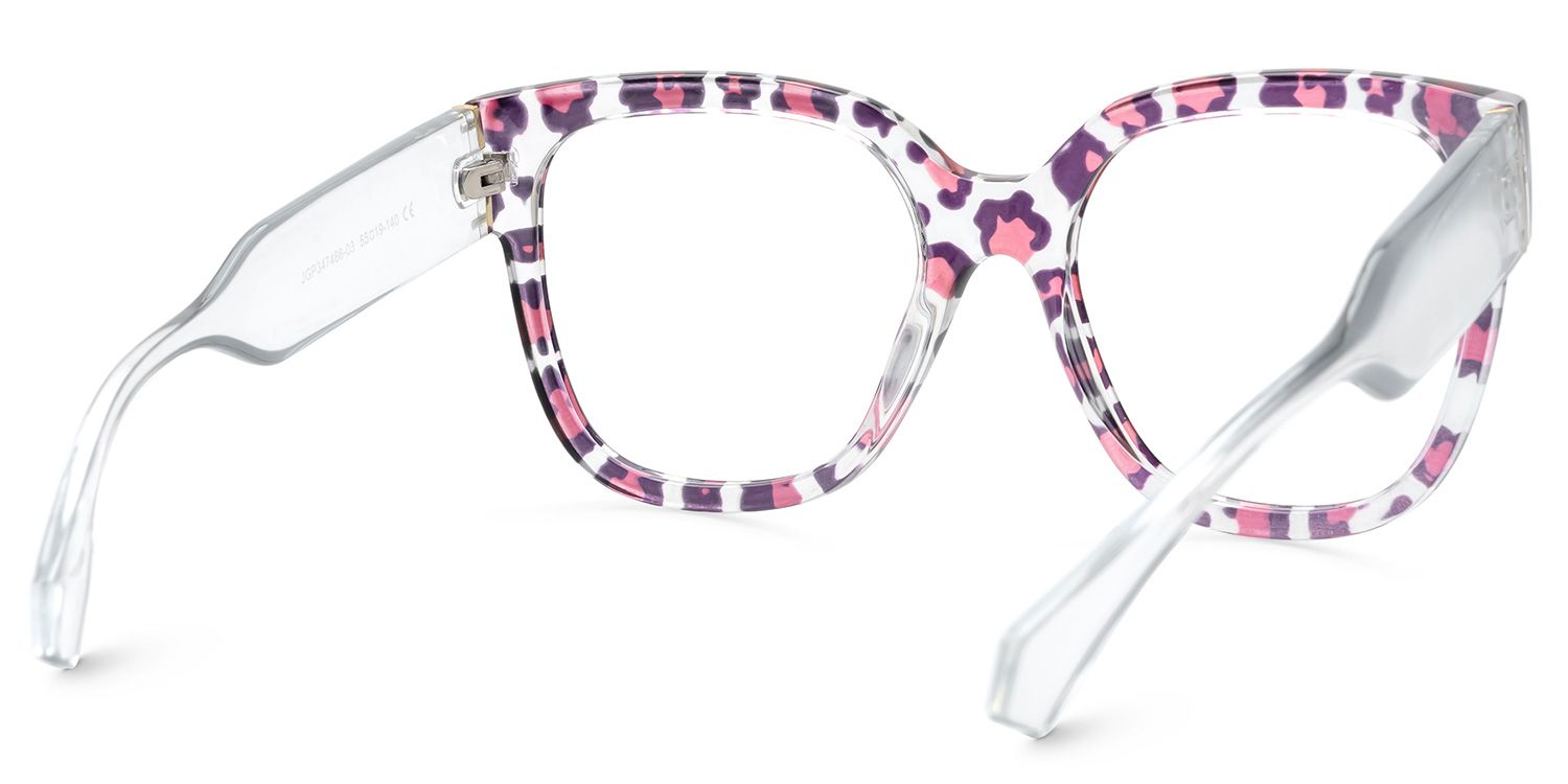 Trisha Lila-Rosa Quadratisch Kunststoff Brille5