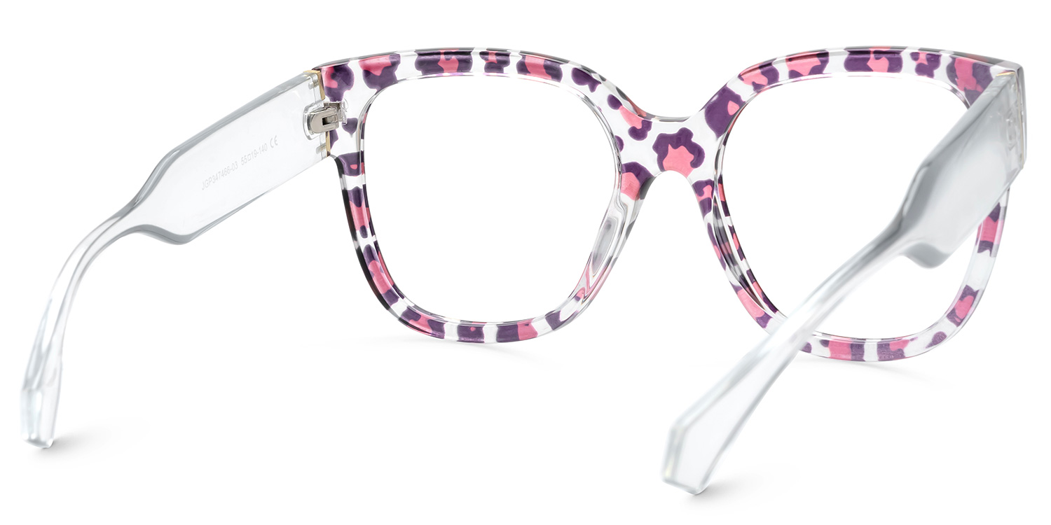Trisha Lila-Rosa Quadratisch Kunststoff Brille5
