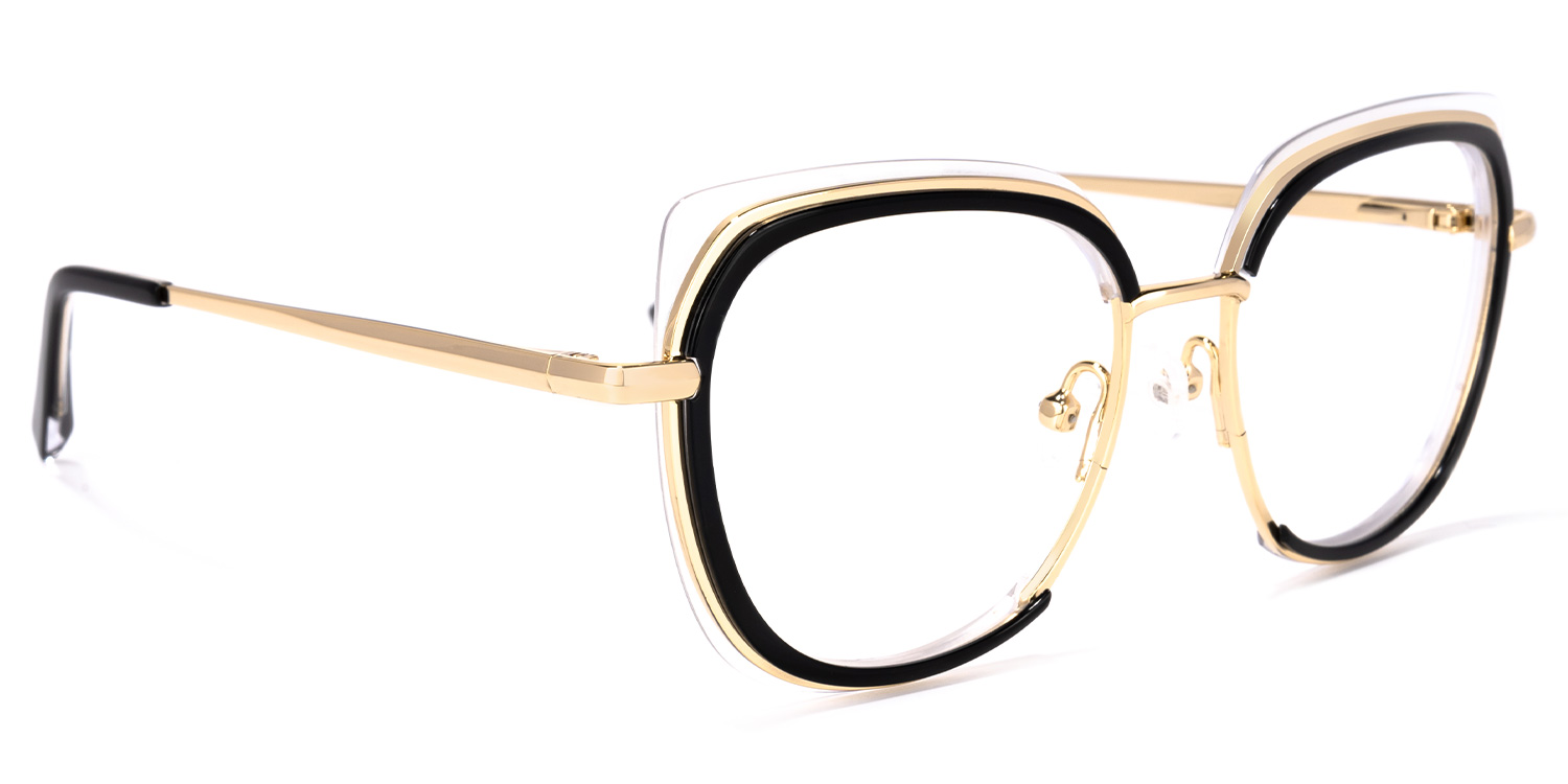 Linda Schwarz Quadratisch Brille2