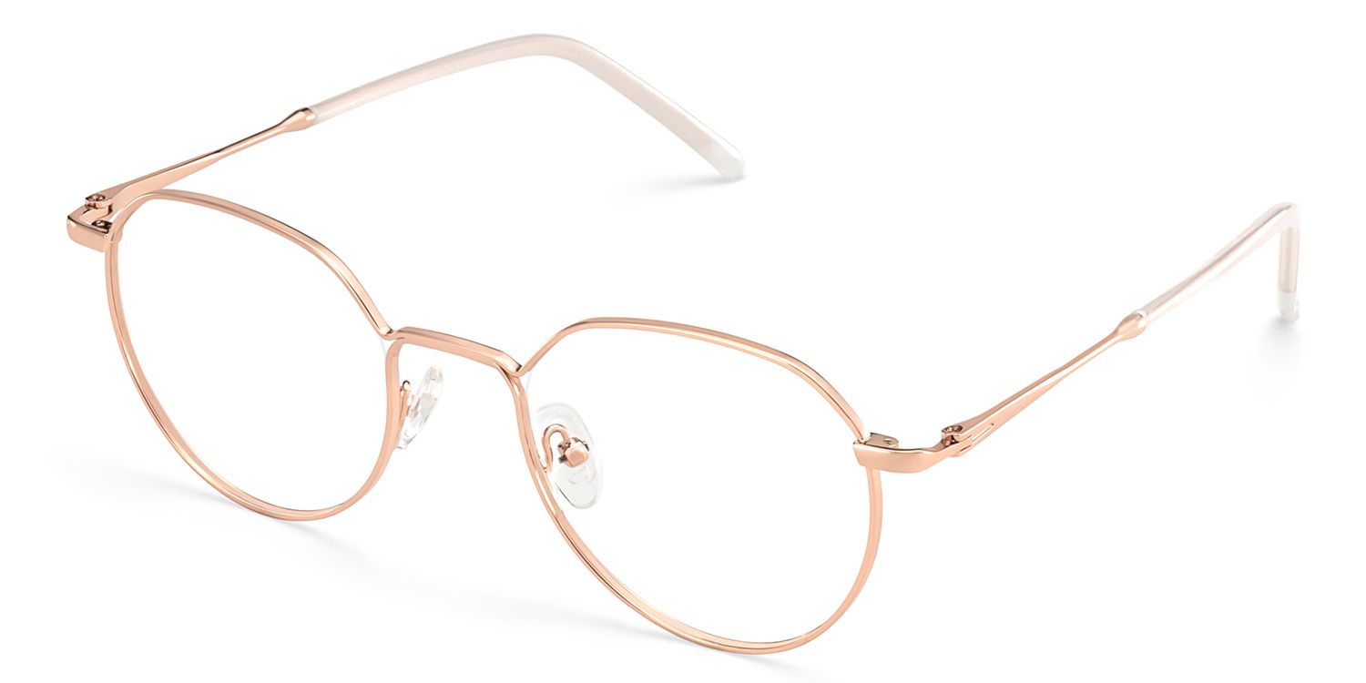 Thea Gold Geometrisch Metall Brille4