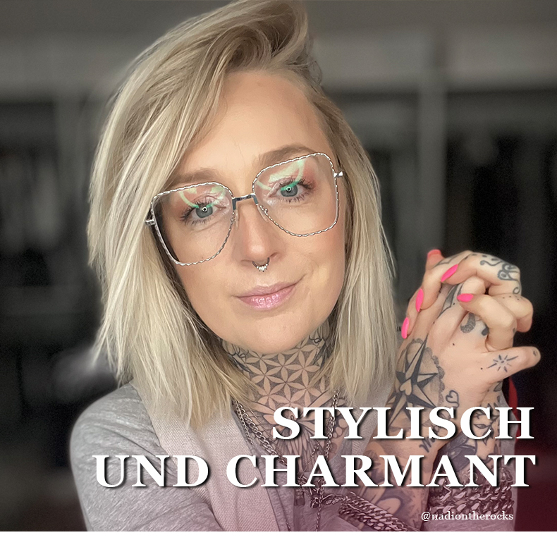 Teri Silber Pilot Brille