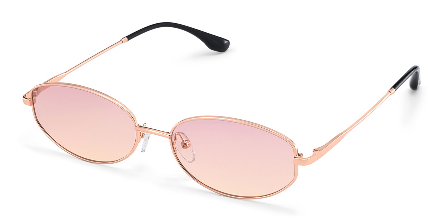 Ava Cat Eye Gold Sonnenbrillen für Damen und Herren | ZEELOOL2
