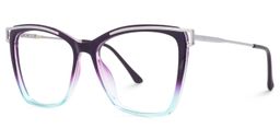 Matia Lila-Blau Quadratisch Brille1