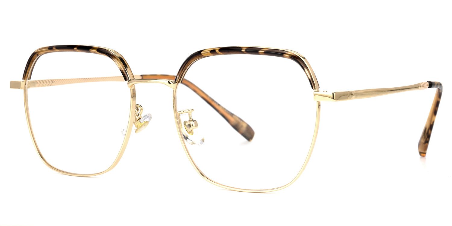 Natisha Braun-Tortoise Geometrisch Brille1