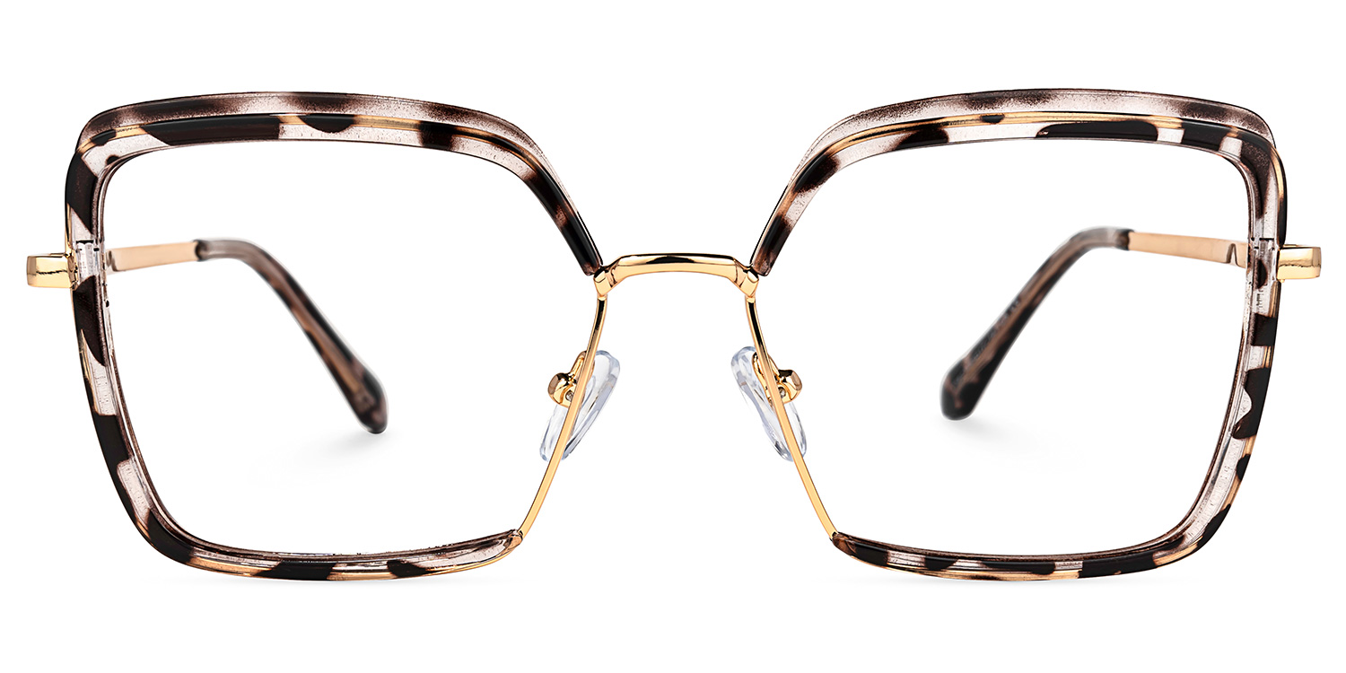 Chris Schwarz-Tortoise Geometrisch Brille