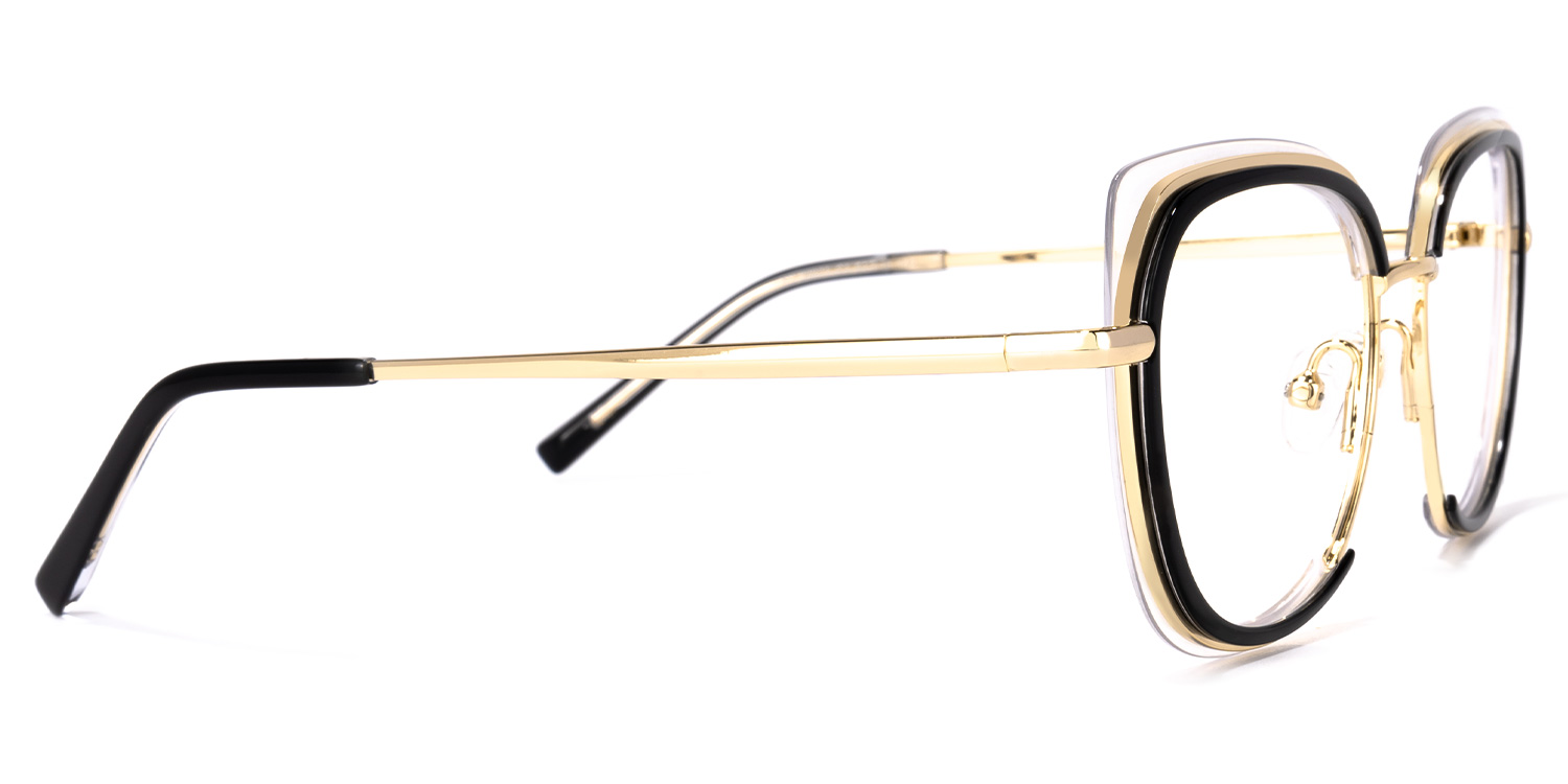 Linda Schwarz Quadratisch Brille3