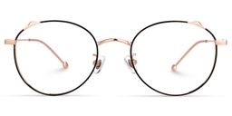 Chadwick Schwarz-Gold Rund Brille0