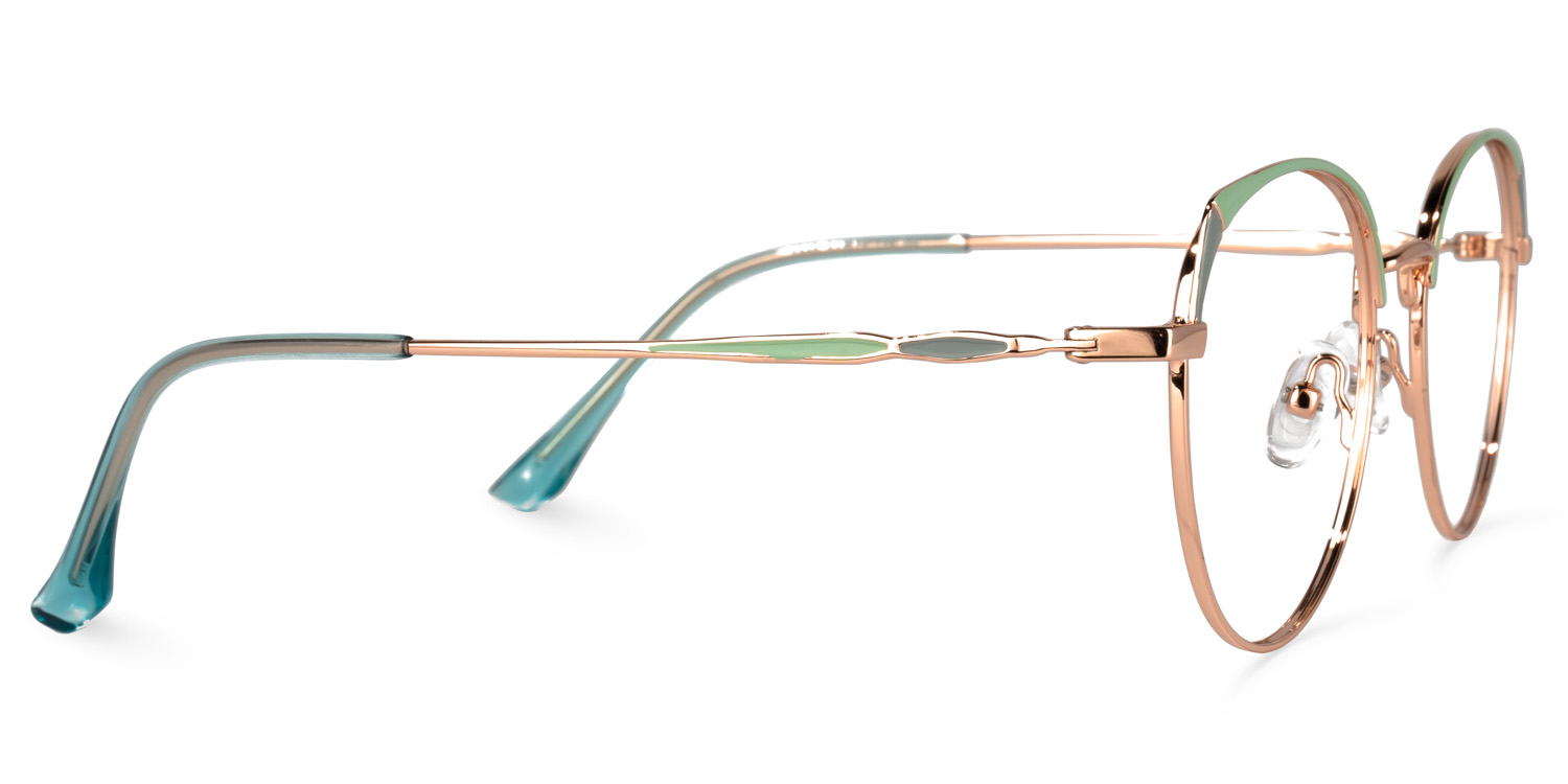 Rhys Grün Cateye Brille2