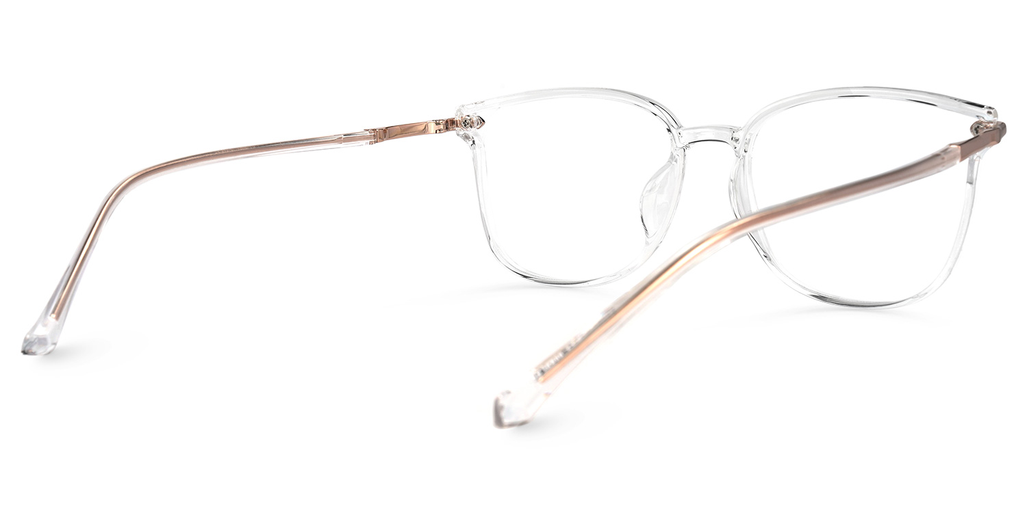 Mander Weiß Kristall Quadratisch Brille3