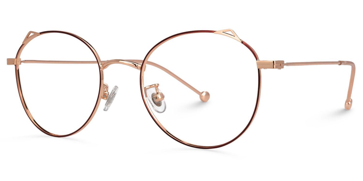Chadwick Rot-Gold Rund Brille1