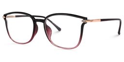 Mander Schwarz-Lila Quadratisch Brille2