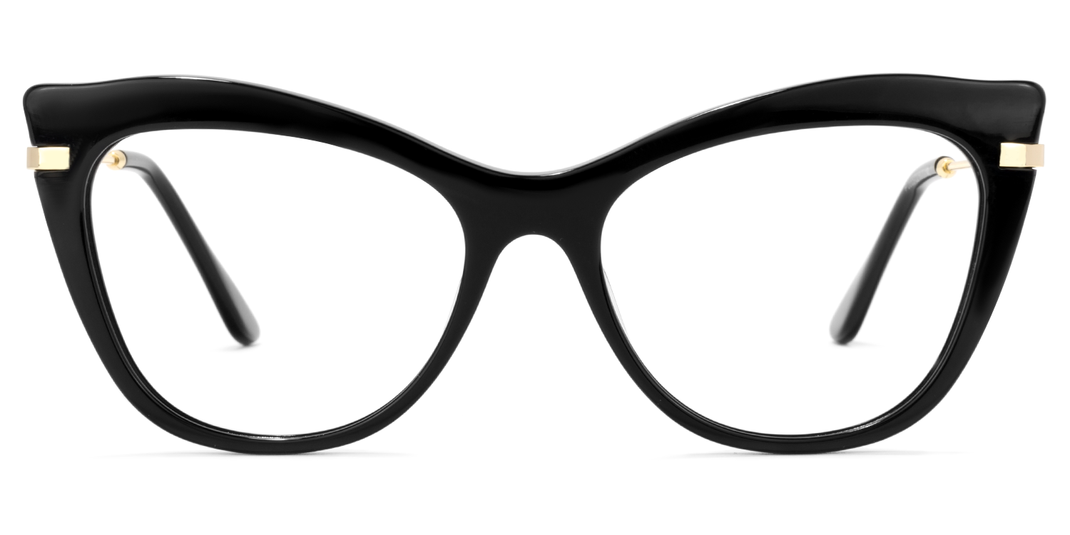 Indira Schwarz Cateye Brille0