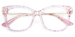 Vernella Rosa Quadratisch Brille1