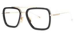 Gifford Schwarz Gold Pilot Brille1